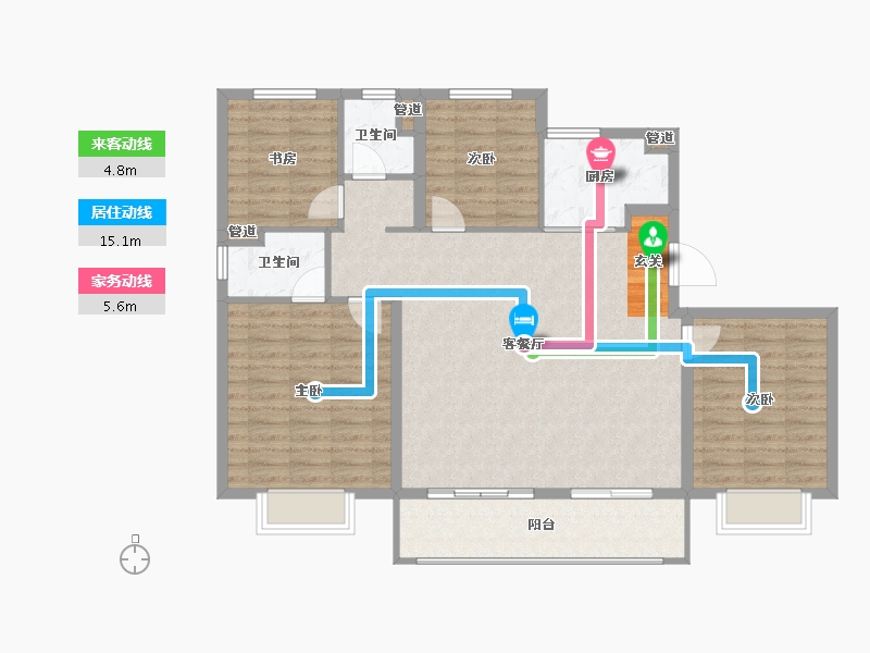 江苏省-南京市-佳兆业悦峰府-112.00-户型库-动静线