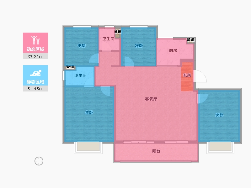 江苏省-南京市-佳兆业悦峰府-112.00-户型库-动静分区