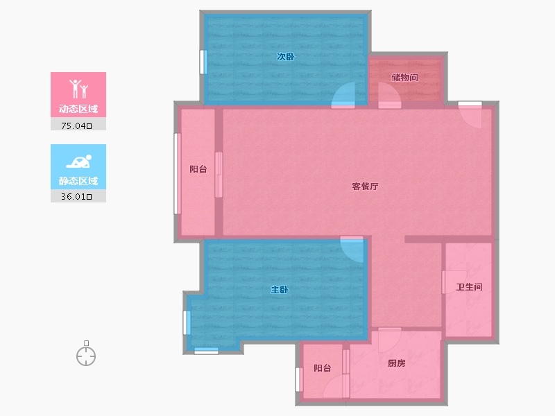 北京-北京市-拂林园-99.41-户型库-动静分区