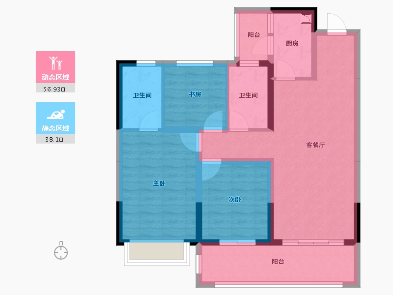 云南省-玉溪市-桃李郡-84.20-户型库-动静分区