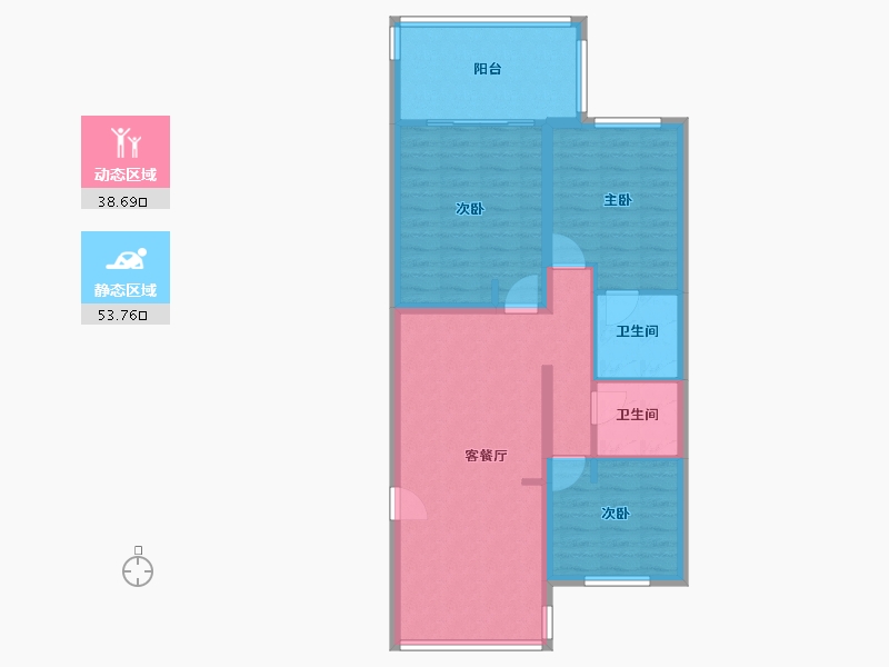 福建省-福州市-交通路梦茵园-82.98-户型库-动静分区