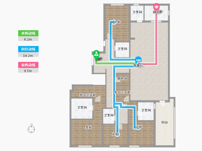 浙江省-杭州市-凤起潮鸣-210.75-户型库-动静线