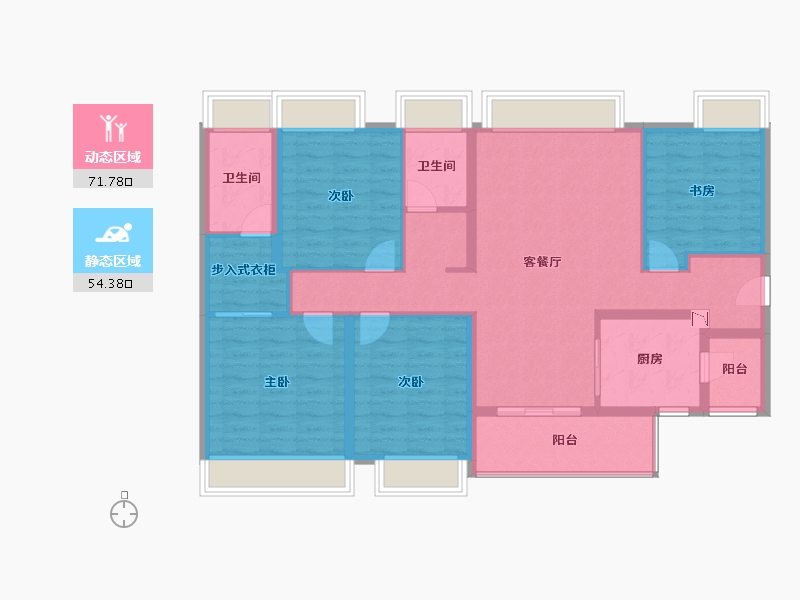 广东省-广州市-广州龙湖·双珑原著-113.12-户型库-动静分区