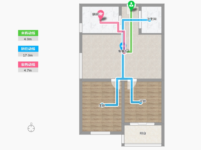 浙江省-杭州市-嘉绿景苑东园-71.50-户型库-动静线