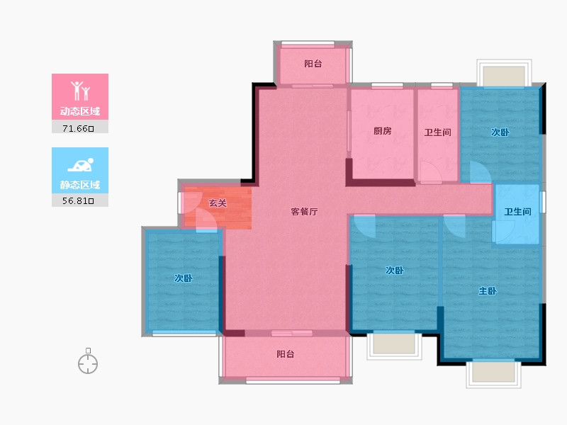 广西壮族自治区-梧州市-公园壹号-116.10-户型库-动静分区