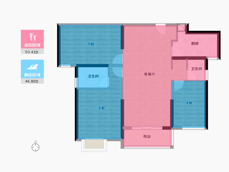 湖南省-长沙市-中建悦和城-87.18-户型库-动静分区