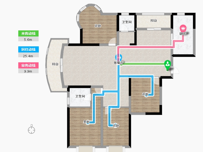 江苏省-盐城市-瑞尔湖畔居-143.03-户型库-动静线