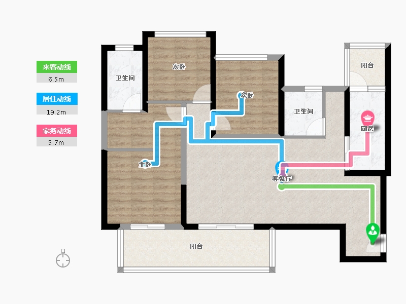 四川省-成都市-恒大天府半岛-96.72-户型库-动静线