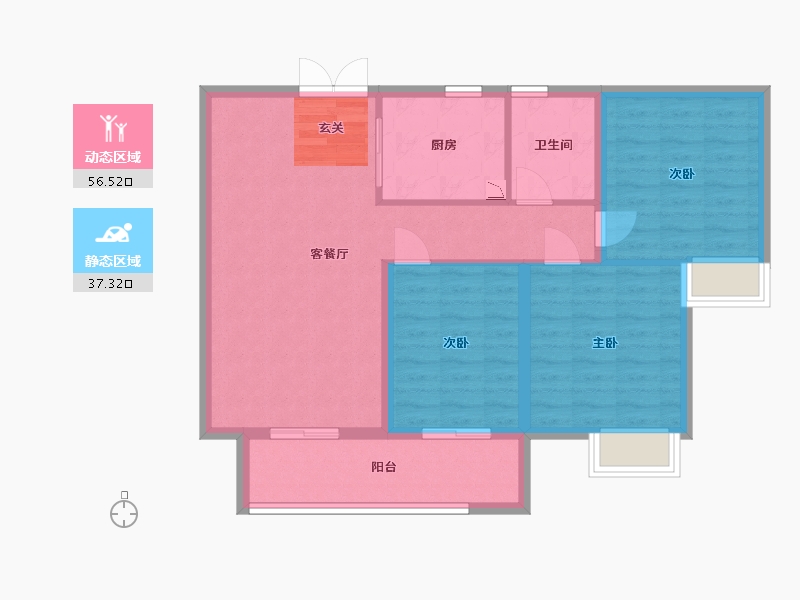 江西省-赣州市-联泰天璟-84.55-户型库-动静分区