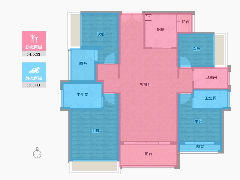 广东省-深圳市-天汇城时代花园-109.67-户型库-动静分区