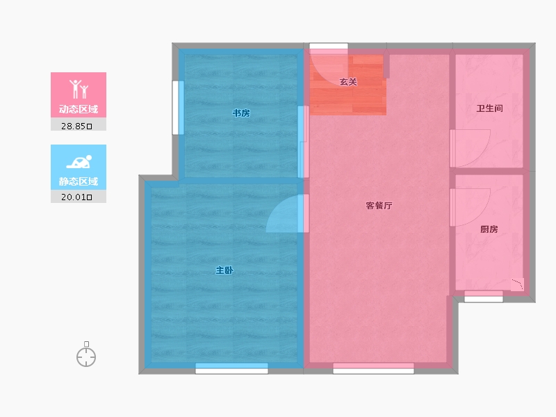 北京-北京市-融创・崇礼公馆-43.66-户型库-动静分区