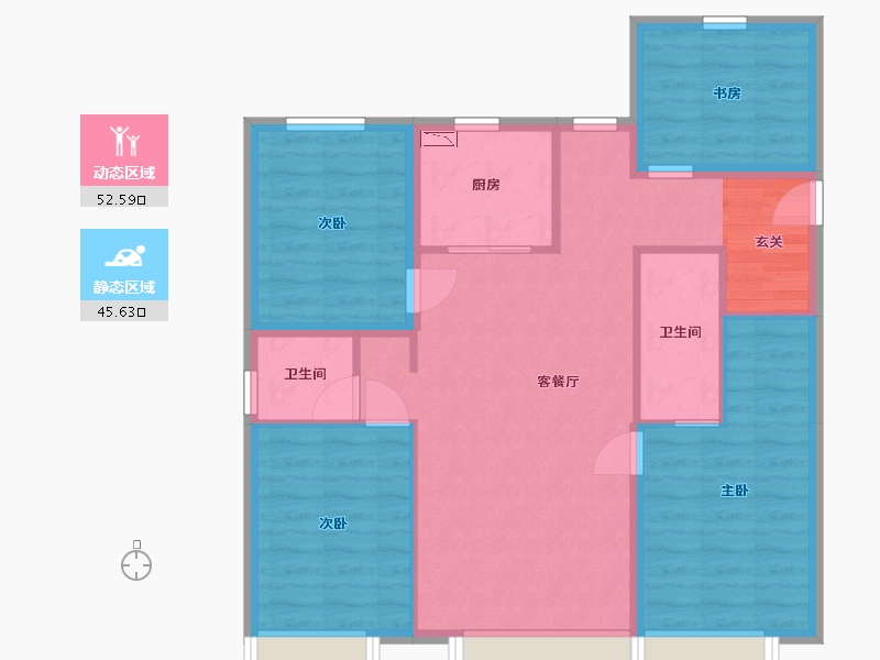 北京-北京市-京投发展・臻御府-88.11-户型库-动静分区