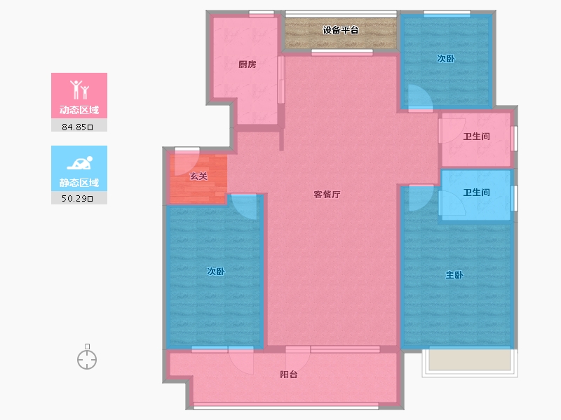 山东省-潍坊市-中晨壹号院-126.15-户型库-动静分区