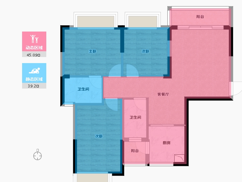 广西壮族自治区-南宁市-药用植物园绿园-74.77-户型库-动静分区