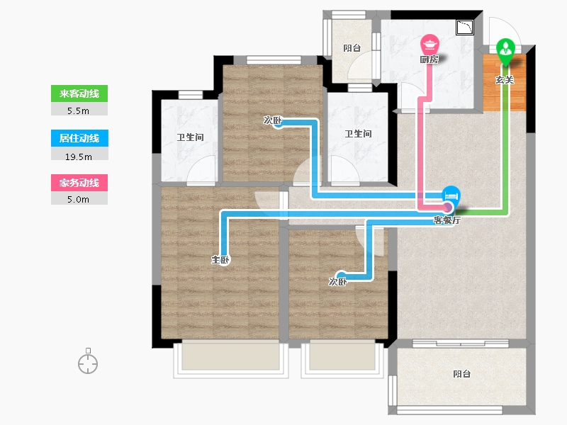 四川省-成都市-中梁壹号院项目-81.19-户型库-动静线