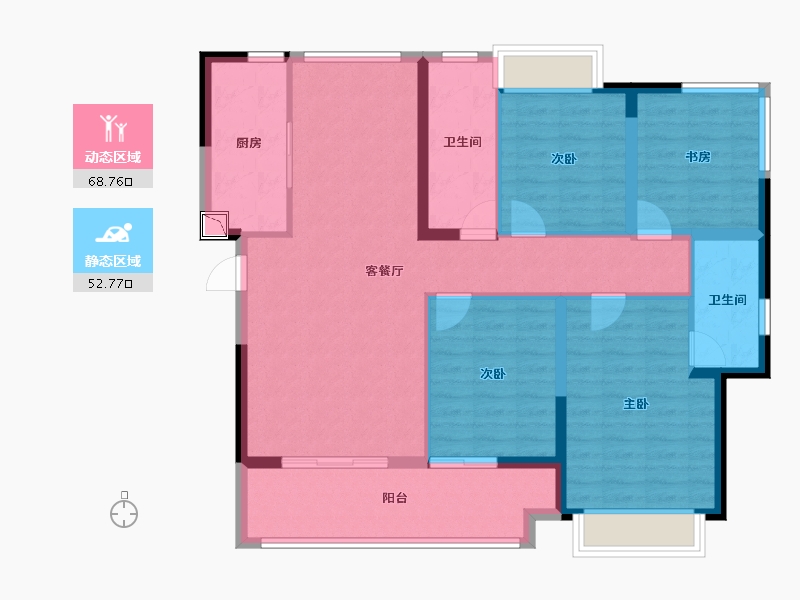 湖南省-长沙市-建工象山国际-109.34-户型库-动静分区