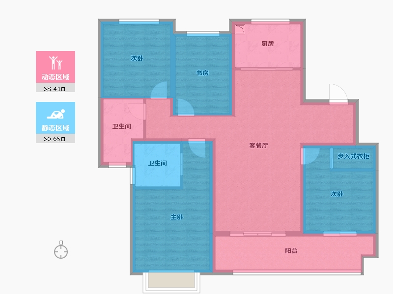 江苏省-宿迁市-邗建未来城-115.56-户型库-动静分区