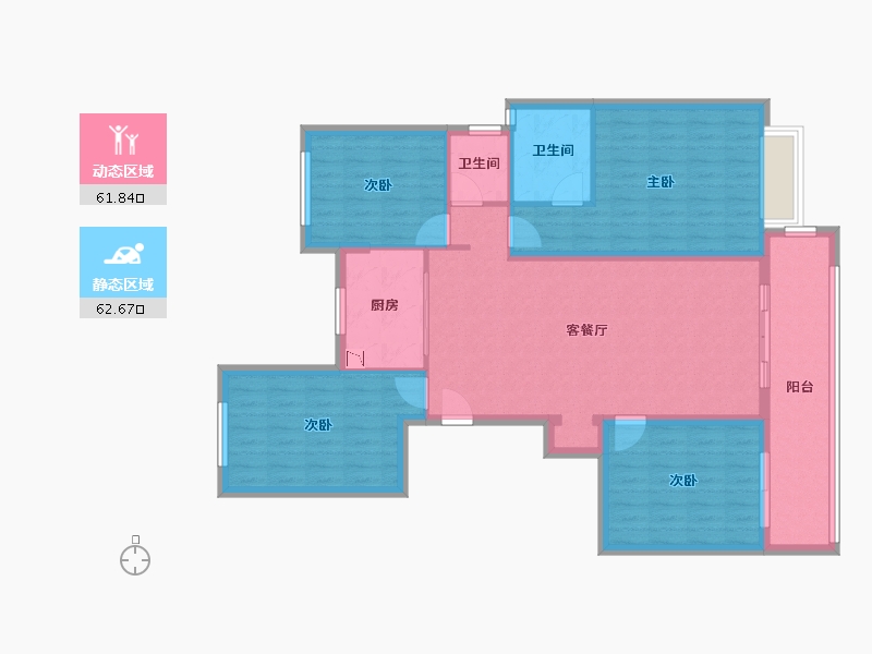 湖南省-邵阳市-中梁一号-112.41-户型库-动静分区