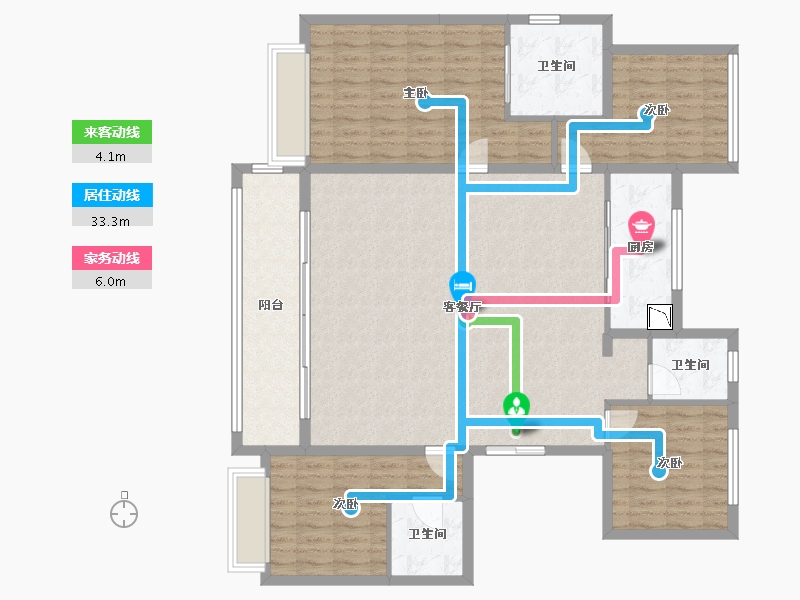 安徽省-合肥市-翡翠天际-138.28-户型库-动静线