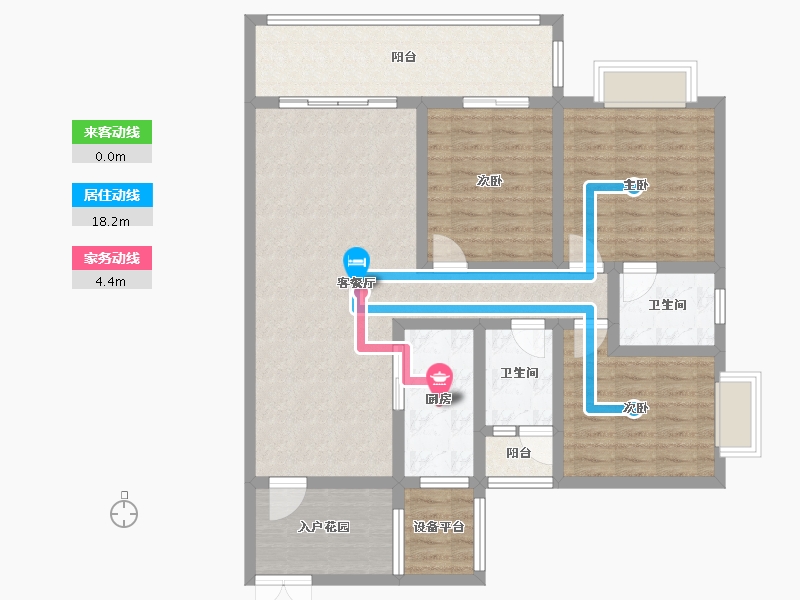 贵州省-遵义市-香榭公园里-110.00-户型库-动静线