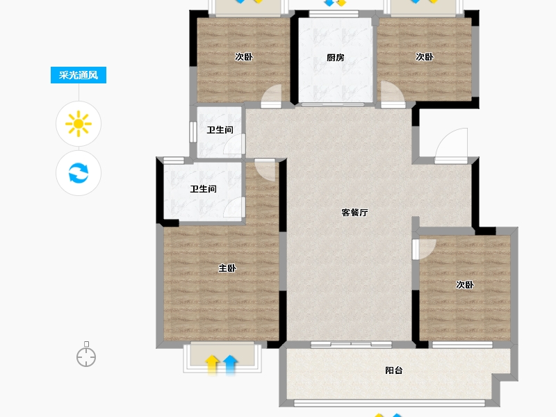 江苏省-盐城市-国投珺悦府-118.00-户型库-采光通风