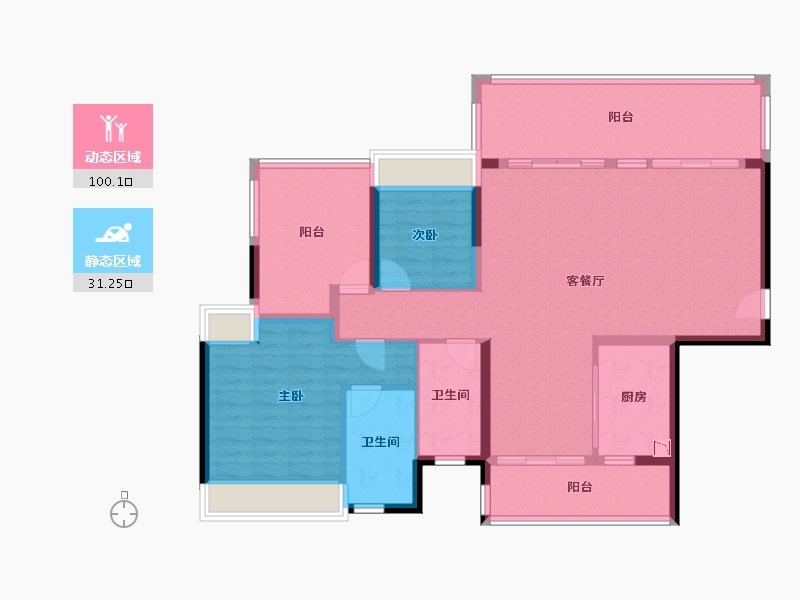 青海省-海南藏族自治州-保利中央海岸-118.72-户型库-动静分区