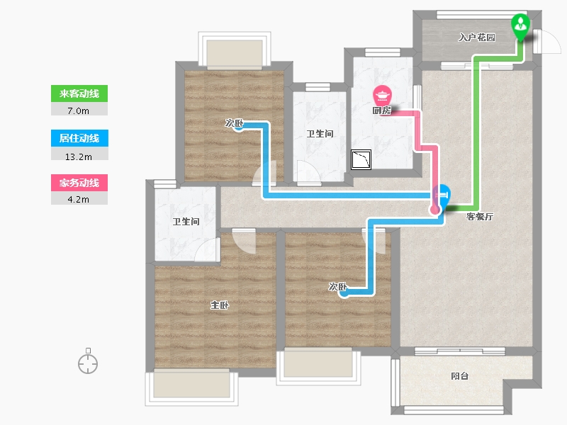 江西省-上饶市-帝泊湾-88.86-户型库-动静线