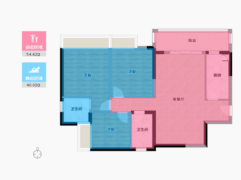 四川省-成都市-招商依云上城-84.32-户型库-动静分区