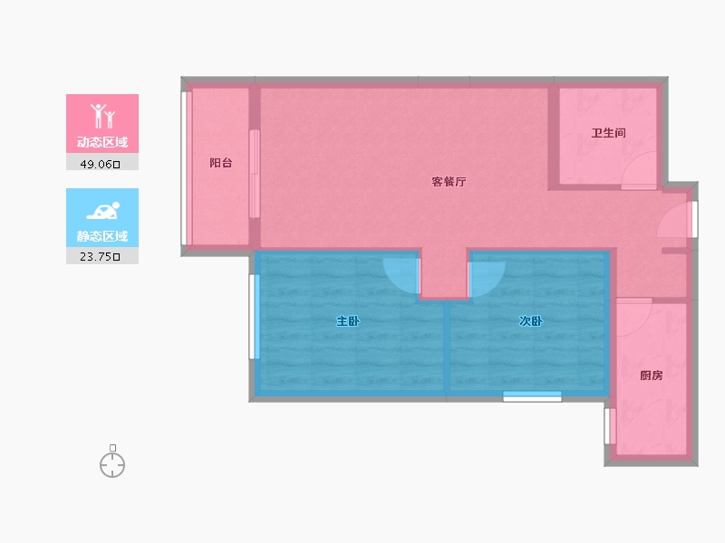 河北省-石家庄市-中节能健康城-65.23-户型库-动静分区