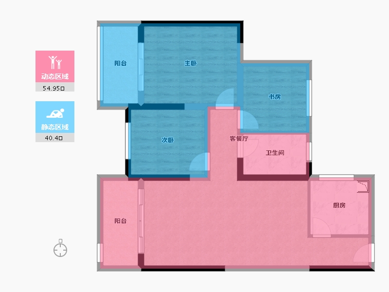 江苏省-徐州市-国际未来城-84.80-户型库-动静分区