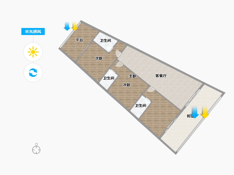 重庆-重庆市-新建-150.95-户型库-采光通风