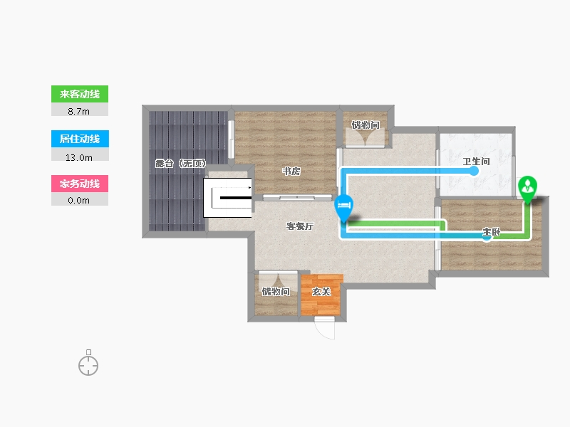 上海-上海市-东方御水湾-83.53-户型库-动静线