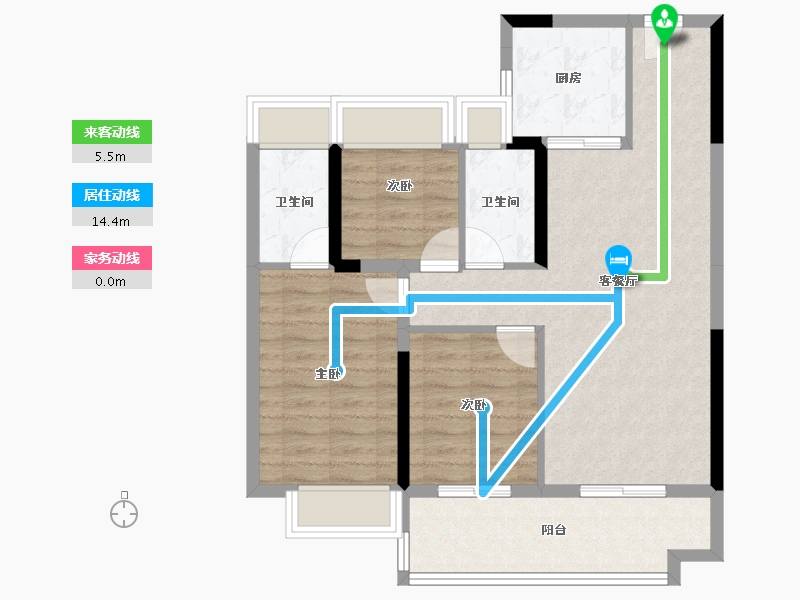 湖北省-孝感市-云梦碧桂园-79.69-户型库-动静线