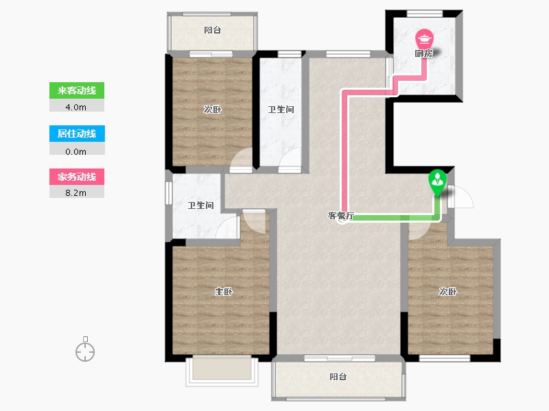 陕西省-延安市-小砭沟-104.94-户型库-动静线