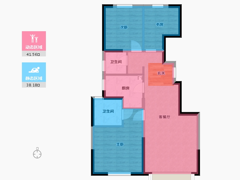 天津-天津市-中建新丽壹号-71.00-户型库-动静分区