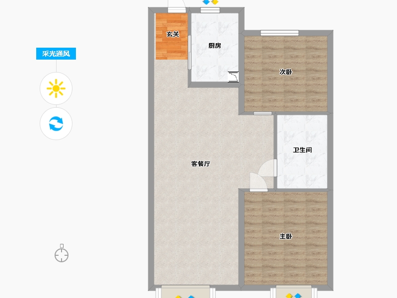 天津-天津市-新城和兴府-84.00-户型库-采光通风