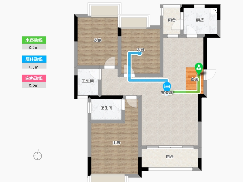 湖南省-常德市-临澧县第一书香紫台-91.29-户型库-动静线