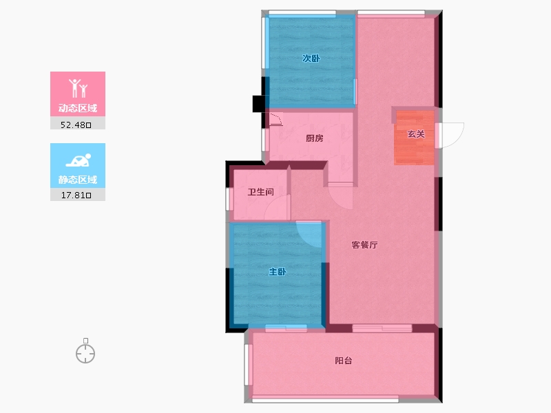 广西壮族自治区-北海市-北投观海湾-62.42-户型库-动静分区