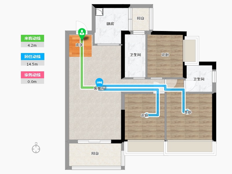 广东省-湛江市-吴川碧桂园・岭南盛世-74.26-户型库-动静线