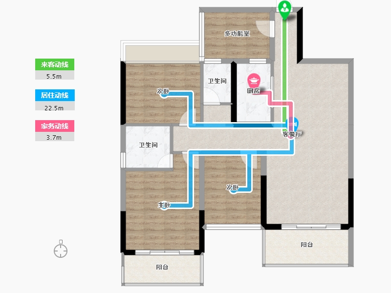 广西壮族自治区-河池市-豪门广场-100.53-户型库-动静线