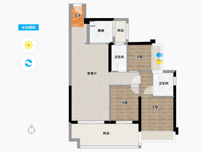 广东省-湛江市-博达峰境-83.54-户型库-采光通风