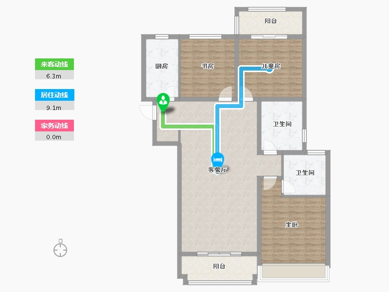 河南省-驻马店市-同信府-119.50-户型库-动静线