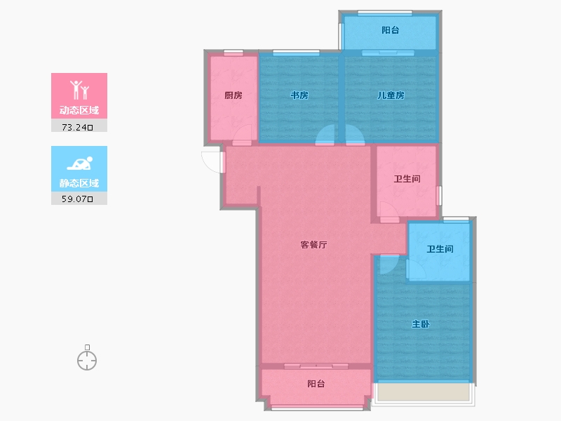 河南省-驻马店市-同信府-119.50-户型库-动静分区