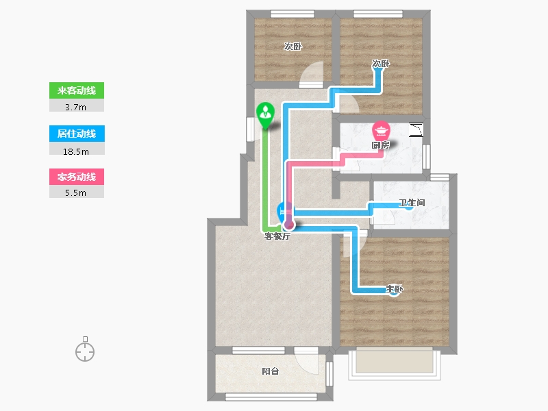 河北省-张家口市-蓝光-69.07-户型库-动静线