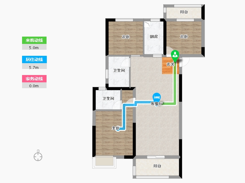 湖北省-武汉市-中建壹品宏泰・阅江府-84.17-户型库-动静线