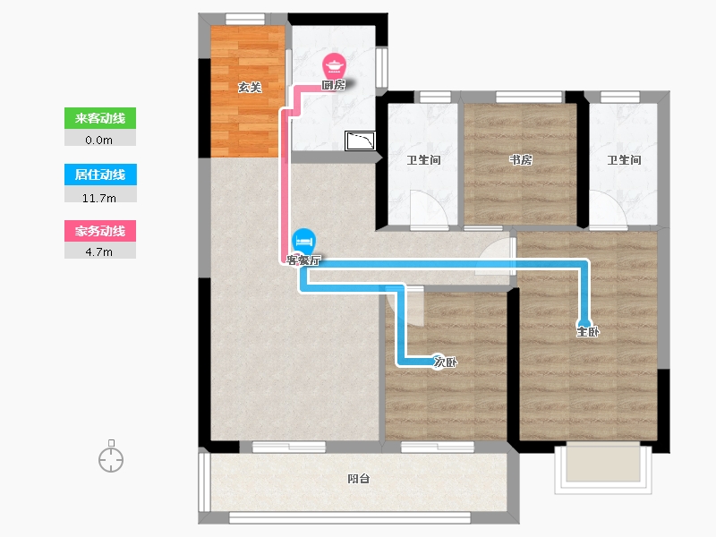 湖北省-武汉市-绿地大都会-72.91-户型库-动静线