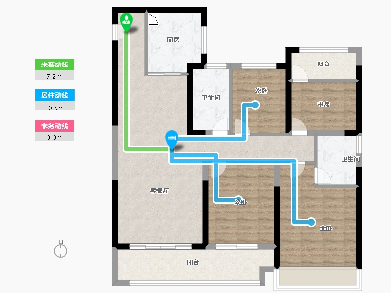 山东省-烟台市-燕熙台-102.57-户型库-动静线