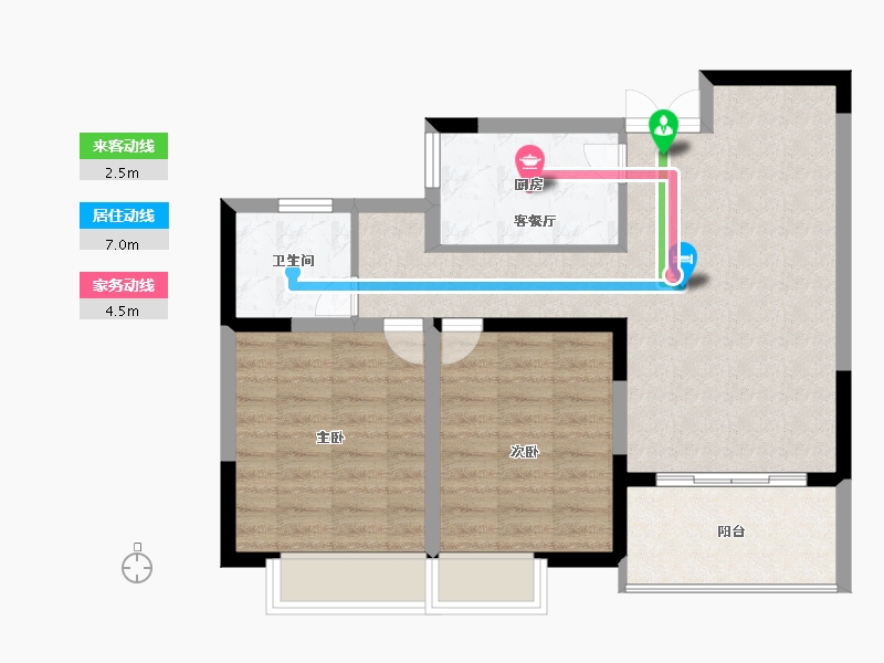 江苏省-南京市-滨江雅园-71.20-户型库-动静线