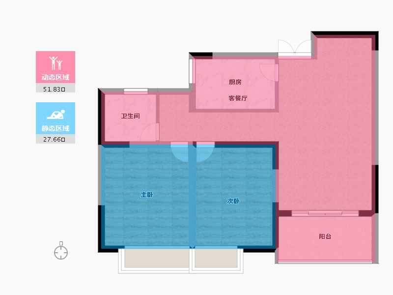 江苏省-南京市-滨江雅园-71.20-户型库-动静分区