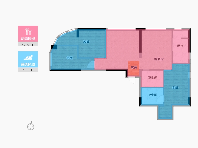 湖北省-武汉市-智慧车都青年城-81.58-户型库-动静分区